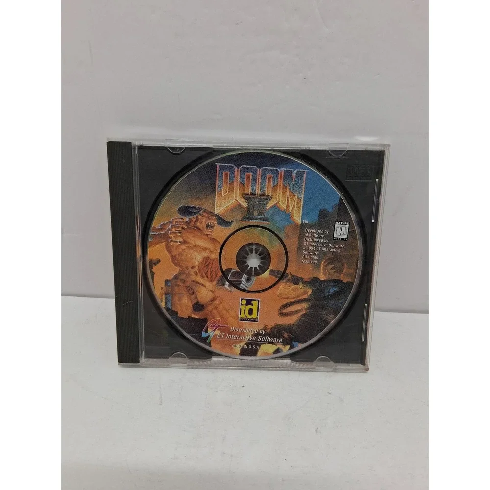 Doom II 2 PC CD-ROM 1994 id Software GT Interactive Vintage Retro Game Disc